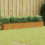 Taimekast, 280 x 40 x 40 cm, corten-teras