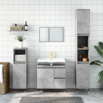 3-osaline vannitoa m&ouml;&ouml;blikomplekt, betoonhall, tehispuit