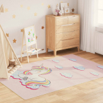 Lastetoa vaip, roosa, 160 x 230 cm, &uuml;kssarvik, pestav