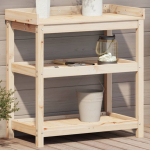 Riiulitega istutuslaud, 82,5 x 45 x 86,5 cm, m&auml;nnipuit