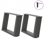 KOHVILAUA JALAD U-KUJULISED 2 TK, ANTRATSIITHALL, 40 X (30-31) CM, TERAS