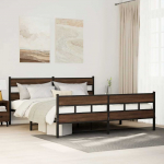 METALLIST VOODIRAAM ILMA MADRATSITA PRUUN TAMM 183X213 CM