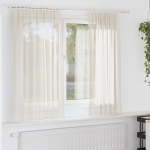 Voile kardinad varrastaskutega 2 tk kreemjad