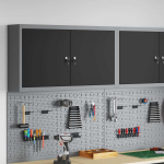 T&ouml;&ouml;riistakapp riiuliga lukuga must ja hall 50 x 20 x 55 cm