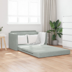 Diivanvoodi 2-in-1 helehall 124x204x61 cm velvet
