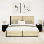 &Ouml;&Ouml;KAPP LED-VALGUSTIDEGA 2 TK MUST TAMME 40X39X48,5 CM