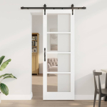 Liuguks valge 73.5 x 211 cm puit ja metall