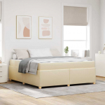 Voodiraam madratsiga cream 180 x 200 cm kangas