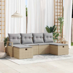Aia diivanikomplekt 6 tk beež ja helehall 230 x 117 x 85 cm