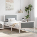 Voodiraam peatsiga Helehall 90 x 200 cm kangas