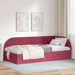 Nurga voodiraam peatsiga Veinpunane 80 cm x 200 cm Samet