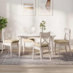 Istumispatjad 4 tk cream 45 x 45 cm mikrofiber kangas