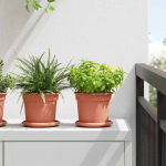 &Uuml;mmargune lillepott 6 tk kohviroosa &oslash; 15 x 12 cm plastmass
