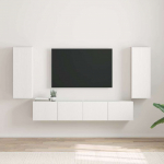 TV Seina Kapp 2 tk Valge 30 x 31 x 80 cm Tehispuit
