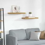 Seinariiul hoiulaekaga 2 tk Beež 60 x 23,5 x 4 cm Tehispuit