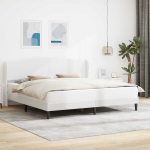 Voodi raam peaga Valge 180 x 200 cm Kunstnahk