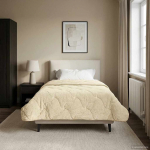 Talve tek cream 140 x 220 cm Mikrokiud ja Teddy villa