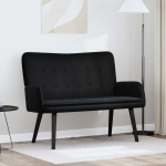 Kaks kohtaline diivan Must 115 x 61 x 87 cm Samet