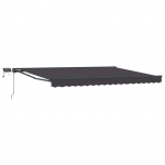 Manuaalne varikatus LED-idega Antratsiit 4 x 2 m