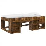 Laste voodiraam koos ladustamisega Suitsutatud tamm 75 x 190 cm
