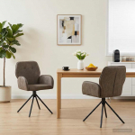 P&ouml;&ouml;rlevad Toiduainete Toolid 2 pcs Kunstsuede nahk Tumehall