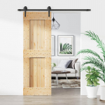 Liuguks naturaalne ja must 70 x 210 cm tahke m&auml;nnipuit
