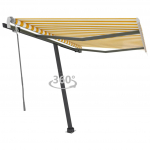 K&auml;sitsi sisset&otilde;mmatav varikatus, 350x250 cm, kollane ja valge