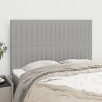 Voodipeatsid 4 tk, helehall, 72x5x78/88 cm, kangas