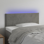 LED-voodipeats, helehall, 90x5x78/88 cm, samet