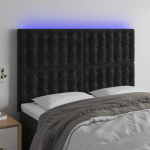 LED-voodipeats, must, 144x5x118/128 cm, samet