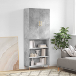 K&otilde;rge kapp, betoonhall, 69,5 x 34 x 180 cm,tehispuit