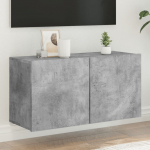 Seinale kinnitatav telerikapp, betoonhall, 80 x 30 x 41 cm