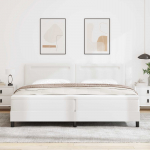 Karbi vedrumadrats madratsiga Valge 200 x 200 cm Kunstnahk