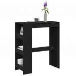 Baarilaud riiulitega, must, 90x40x103,5 cm, tehispuit