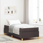 Voodiraam madratsiga Tume pruun 80 x 200 cm kangas