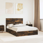 Laos voodi peaga Suitsetatud tamm 160 x 200 cm Tehispuit