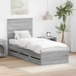 Voodiraam peatsiga sahtliga Hall Sonoma 75 x 190 cm Inseneripuit