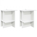 Kohvilaud 2 pcs Valge 40 x 30 x 49 cm Tehispuit