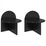 &Ouml;&ouml;kapp 2 pcs Must tamm 40 x 35,5 x 45,5 cm T&ouml;&ouml;deldud puit
