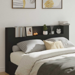 Peats LED-ribatuledega Must 180 x 16,5 x 103,5 cm Tehispuit
