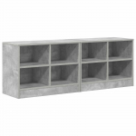 Voodikapp riiuliga 2 pcs Betoonhall 66 x 33 x 48 cm Tehispuit