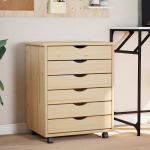 Rullikapp sahtlitega rattaga moss selge lakk 53 x 39 x 65,5 cm