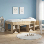 Laste voodiraam koos ladustamisega Sonoma tamm 90 x 190 cm