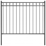 Piirdeaed, teras, 1,7 x 1,2 m, must