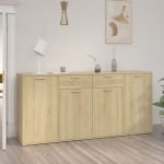 Puhvetkapp, sonoma tamm, 160 x 36 x 75 cm, tehispuit