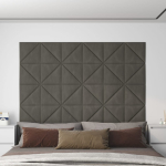 Seinapaneelid 12 tk, tumehall, 30x30 cm, samet, 0,54 m&sup2;