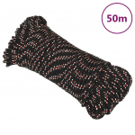 Paadik&ouml;is, must, 5 mm, 50 m, pol&uuml;prop&uuml;leen