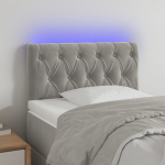 LED-voodipeats, helehall, 80x7x78/88 cm, samet