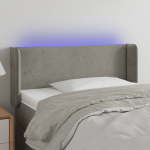 LED-voodipeats, helehall, 103x16x78/88 cm, samet
