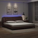 VOODIRAAM LED-TULEDEGA,PRUUN, 200X200 CM, KUNSTNAHK
